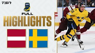 Sweden vs Latvia FULL HIGHLIGHTS  2024 World Junior Championship [upl. by Anayet]