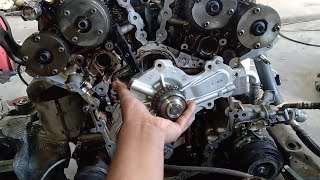 ford explorer flax 35L37L water pump replacement [upl. by Spiegel]