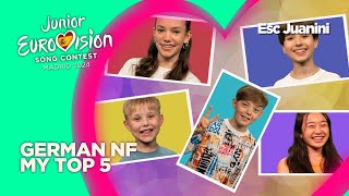 🇩🇪 Junior Eurovision 2024  Germany National Final  My Top 5 [upl. by Nylhsa]