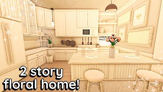 Decorating My Floral Bloxburg House Interior Part 2 [upl. by Aihsele]