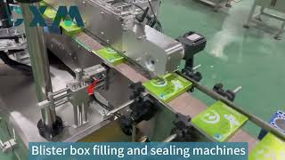 Blister box filling and sealing machinemachine factory automaticfilling sealing manufacturing [upl. by Ainesey]