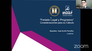 INDEP Charla Gratuita Feriado Legal y Progresivo Consideraciones para su Cálculo [upl. by Ponzo]