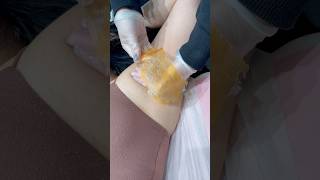 Satisfying Armpit Wax🧡 waxing armpitwax underarmwax wax satisfying yt shorts hairremoval [upl. by Suzzy]