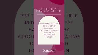 quotErase UnderEye Bags Fast PRP Therapy at OrnaSkin 👁️quot [upl. by Ailic]