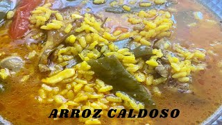 ARROZ CALDOSO DE MI TIERRA CON POLLO Y CONEJO UNA DELICIA [upl. by Lynnworth]