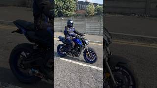 Yamaha MT07 Sound Aggressive Black Widow Downshift💥💨 mt07 yamaha motorcycle shorts [upl. by Eleirbag]