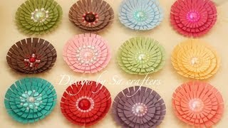 DIYEasy to make Card stock paper flowers tutorial by SaCrafters [upl. by Aivatnuhs404]