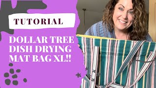 Let’s make a GIANT tote using DISH DRYING MATS dollartree sewingdiy dollartreehacks [upl. by Merras]