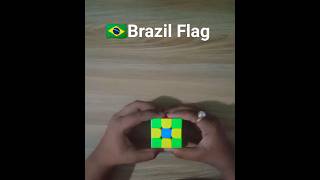 🇧🇷 Brazil flag on a Rubiks cube youtubeshorts viral shorts cube [upl. by Driscoll773]