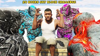 Lava God Franklin Kamla Spending 24 Hours In Sky Block Challenge in GTA 5 [upl. by Strade400]