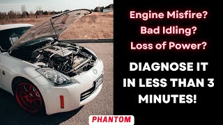 DIAGNOSE ENGINE MISFIRE IN LESS THAN 3 MINUTES INFINITI G37 COUPE [upl. by Willing778]