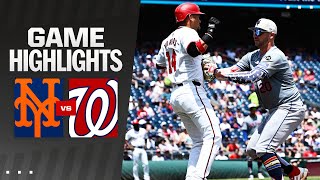 Mets vs Nationals Highlights 7424  MLB Highlights [upl. by Kawai]