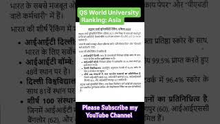 QS World University Rankingmcqstudywithvt upsccse uppcs2024 uppcs mppsc 70thbpsc ssc jpsc [upl. by Pardner61]