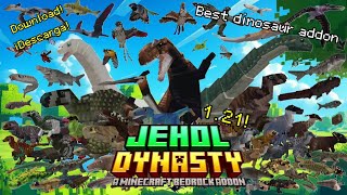 El mejor addon de dinosaurios 121  Minecraft Bedrock [upl. by Airdnoed]