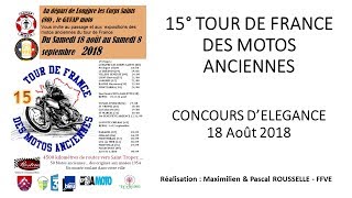 Tour de France des motos anciennes Gavap  Concours délégance 2018 [upl. by Eesac]