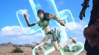 FINAL FANTASY VII REBIRTH Cute Yuffie trying to resist the Cactuar 🌵 Pose [upl. by Si488]