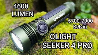 Olight Seeker 4 Pro Led Taschenlampe 4600 Lumen Review Flashlight Beamshots [upl. by Meggs716]