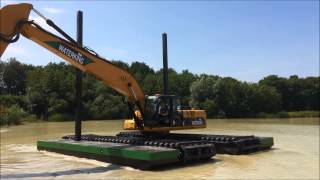 Amphibious excavator Waterking  WK250 NG with Caterpillar 324D [upl. by Anidnamra77]