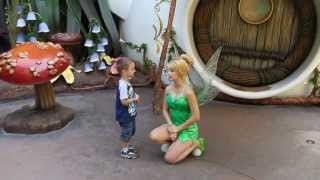 Alex meeting Tinkerbell at Disneyland [upl. by Ydnab241]