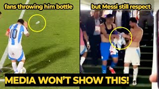 MESSI still show his RESPECT to Paraguay player after Paraguay fans mock and throwing him bottle [upl. by Yrelbmik410]