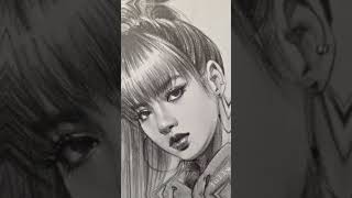 lisa jisoo jenni drawing art simpledrawingstepbystep sketch [upl. by Ing]