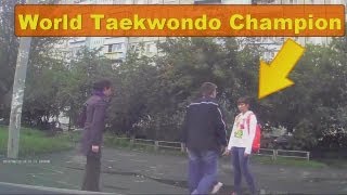 Woman Beater Spanked By Female World Taekwondo Champion [upl. by Filia339]