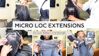 Micro Loc Extensions Tutorial ft EXYHAIR  Human Hair Installation [upl. by Torray]