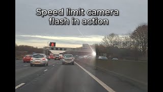 Speed camera flash caught a vehicle on M62 Motorway Wait till the end [upl. by Marb]