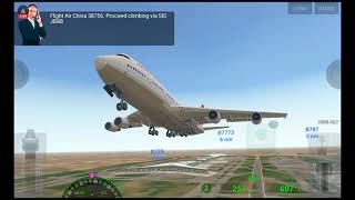 Beijing to Guangzhou Boeing 747 Flight  Airline Commander games [upl. by Edlihtam438]