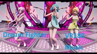 MMD VR180 Dream Fighter Miku Luka Rin [upl. by Troyes305]