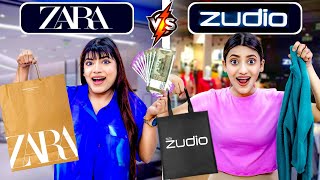 Rs 5000 At ZUDIO Vs Rs 5000 At ZARA Challenge  Cheap Vs Expensive 🤑  Mahjabeen Ali [upl. by Tomkin108]