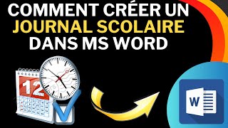 comment créer un journal scolaire dans MS Word [upl. by Yeleak214]