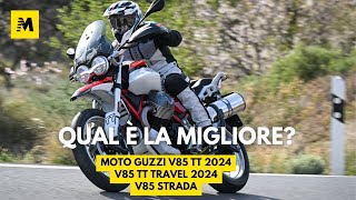 Moto Guzzi V85 TT 2024 TEST tre allestimenti qual è il migliore [upl. by Fitalludba]