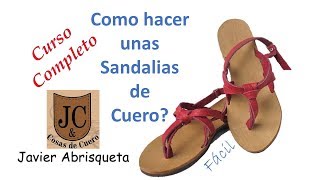 ¿Como hacer unas sandalias de cuero [upl. by Ardine419]