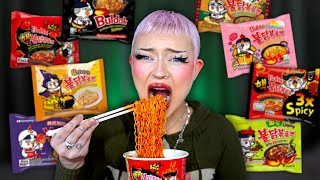 German Girl tries amp rates all Samyang fire noodles 💀 [upl. by Mcnally460]