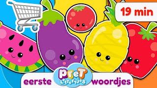 Pretlettertjes WOORDJES Special  Groenten en Fruit boodschappen doen [upl. by Reffineg510]