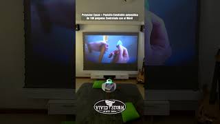 Proyector Epson  Pantalla Enrollable Automática Control desde Celular con Usb Dongle vividstorm [upl. by Potash126]