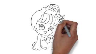 How to Draw Kindi Kids Rainbow Kate Step by Step [upl. by Olsson]