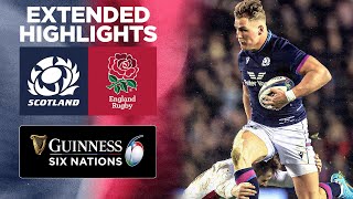 Scotland v England  Extended Match Highlights  2022 Guinness Six Nations [upl. by Pandich]