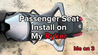 Passenger Seat Install on My Ryker [upl. by Salas]