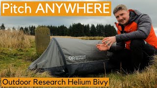 Pitch ANYWHERE Outdoor Research Helium Bivy [upl. by Audette]