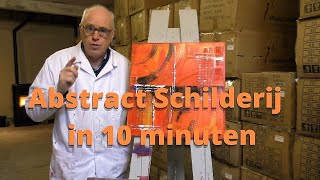 Abstract schilderij maken in 10 minuten [upl. by Nylhtiak]