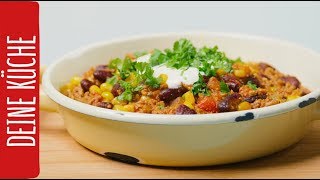 Schnelles Chili con Carne 🌶️  REWE Deine Küche [upl. by Naujit]