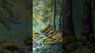 FOREST ACRYLIC PAINTING [upl. by Trojan]