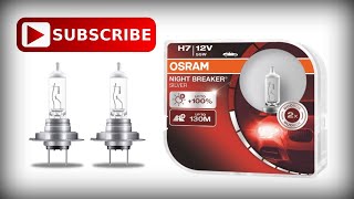 OSRAM H7 Night Breaker Silver 100  Unboxing amp Test Vs Standard H7 Halogen Light Bulbs [upl. by Tini652]