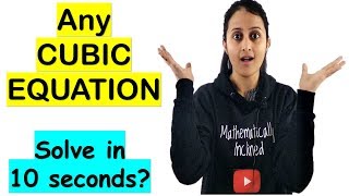 CUBIC EQUATION FACTORIZATION SHORTCUT SOLVING CUBIC EQUATIONS IN 10 SECONDS Math Tricks [upl. by Nnahgem]