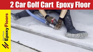 2 Car Golf Cart Garage Epoxy Floor [upl. by Meakem]