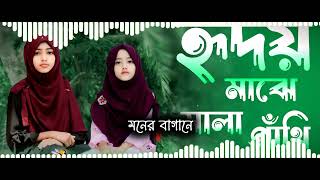 হৃদয় মাঝে মালা গাঁথি  বাংলা লিরিক্সHridoy majhe mala gathi [upl. by Inhoj]