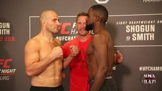 UFC Fight Night Hamburg Glover Teixeira vs Corey Anderson weigh in face off [upl. by Groh432]