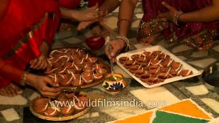 Pouring oil into Diyas for Diwali New Delhi [upl. by Cita]